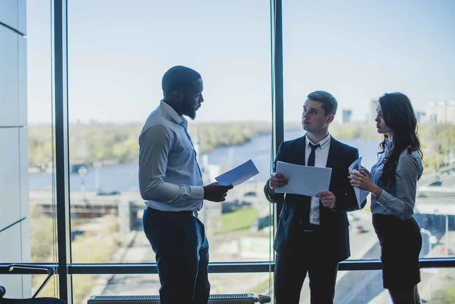 CyberAccord consultants meeting in an office