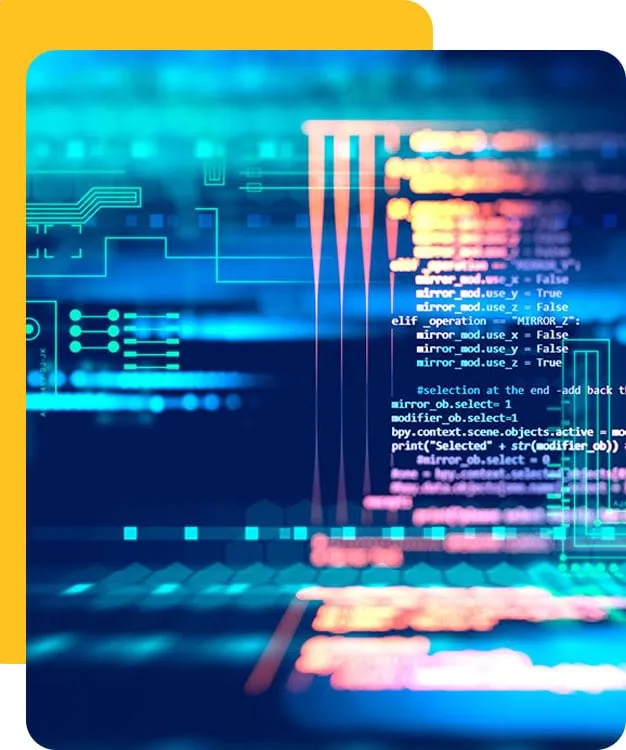 Source code on a screen