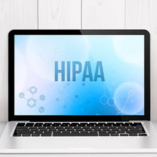 HIPAA on a laptop screen